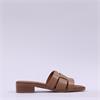 Oh My Sandals Low Heel Mule Slider - Taupe